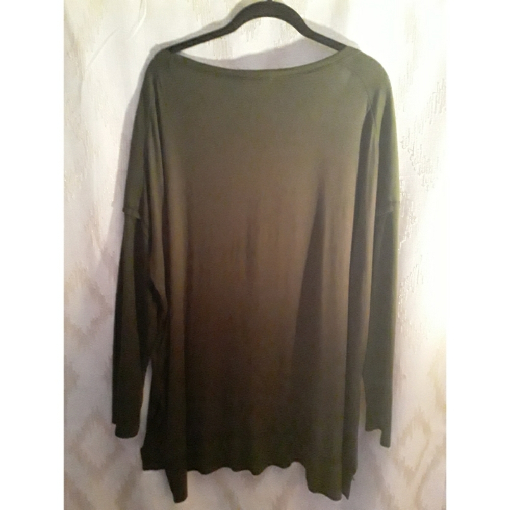 Olive green long sleeve shirt